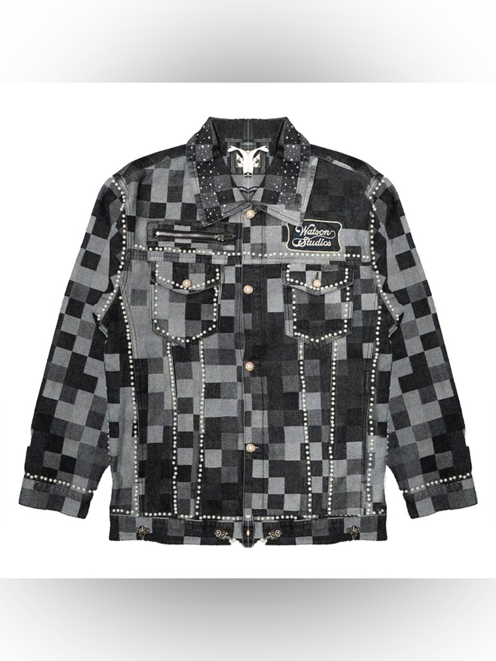 Watson Studios Pearl Quote Denim Jacket – Size Medium – NWT
